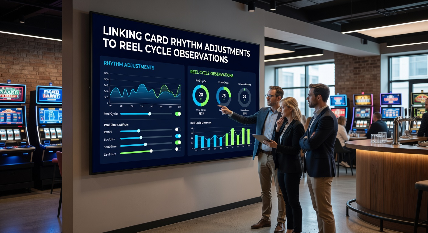 Split-screen view of mobile app displaying reel cycle graphs next to blackjack count progression charts