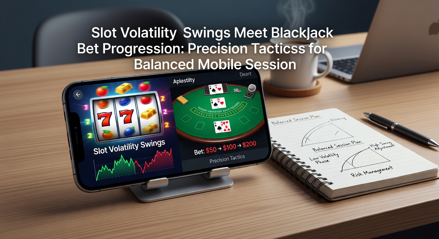 Graph depicting slot volatility curves intersecting with blackjack bet progression lines on a mobile casino dashboard